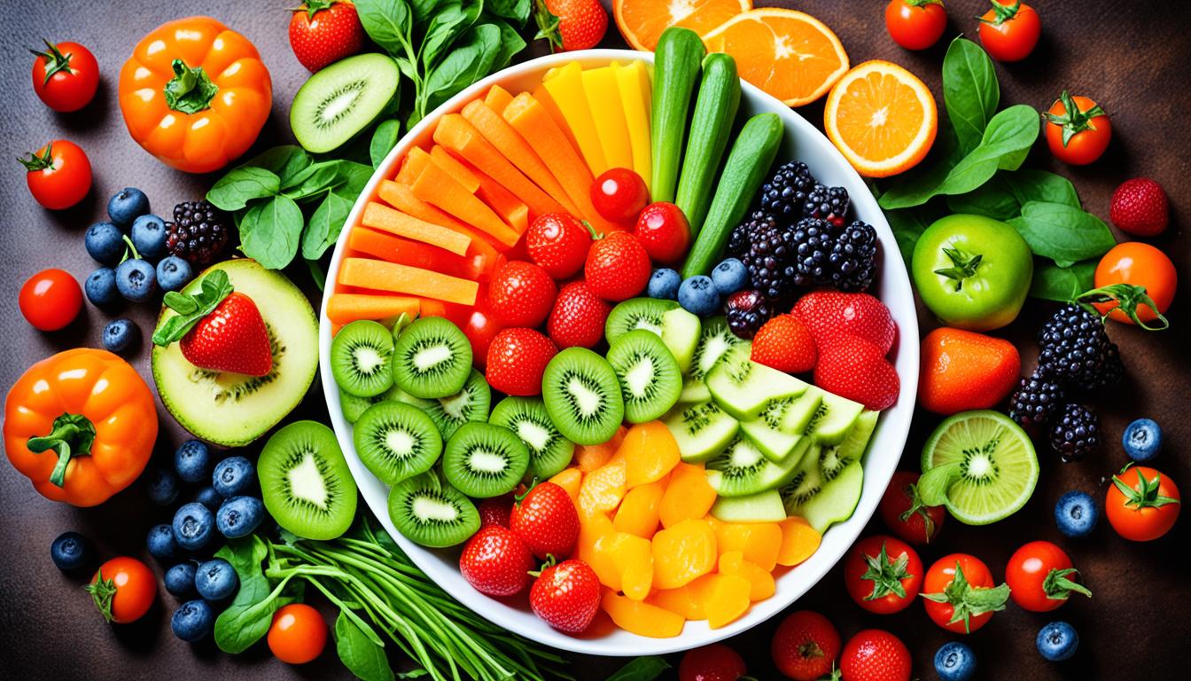 Vitaminreiche Nahrung und Hautgesundheit in Obst und Gemüse